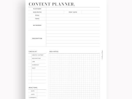 N131-6 | Content Planner for Social Media on Sale