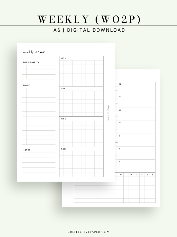 W128 | Weekly Planner, WO2P Fashion