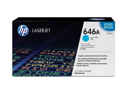 HP 646A Original LaserJet Toner Cartridge - Cyan CF031A Discount