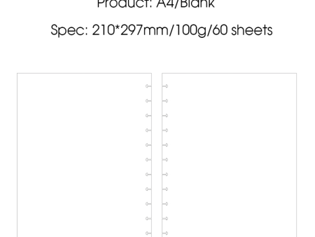 RINGNOTE A4 Plain Refills - 60 Sheets For Sale