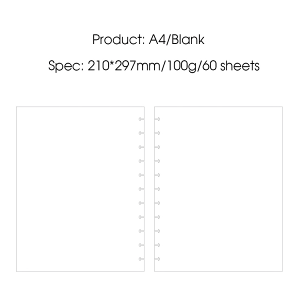 RINGNOTE A4 Plain Refills - 60 Sheets For Sale