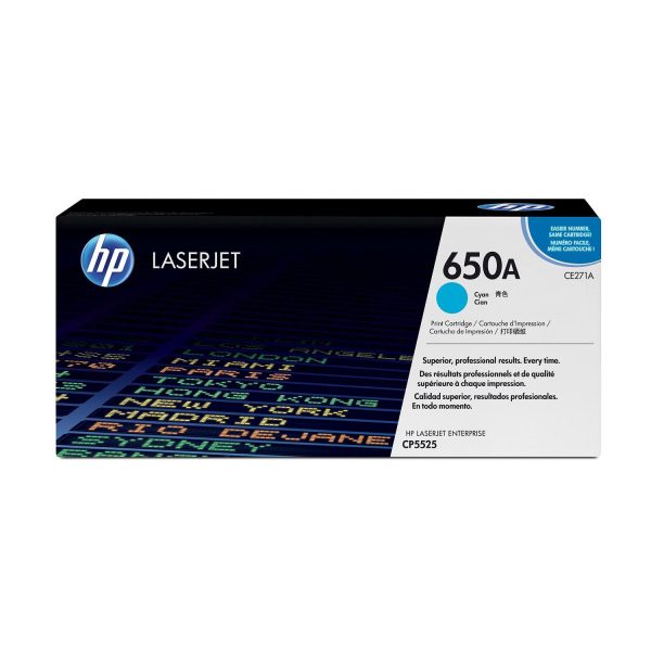 HP 650A Original LaserJet Toner Cartridge - Cyan CE271A Online Sale