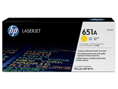 HP 651A Yellow Original LaserJet Toner Cartridge CE342A Fashion