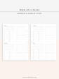 W117 | WO4P, Weekly 24-hour Schedule, To-do List Planner Template Cheap