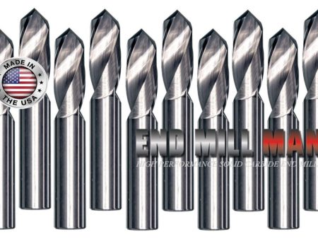 (10 Pack) 19 64  Dia. x 1-9 16  LOF x  2-3 4  OAL Carbide Drill Bits (uncoated) Online now