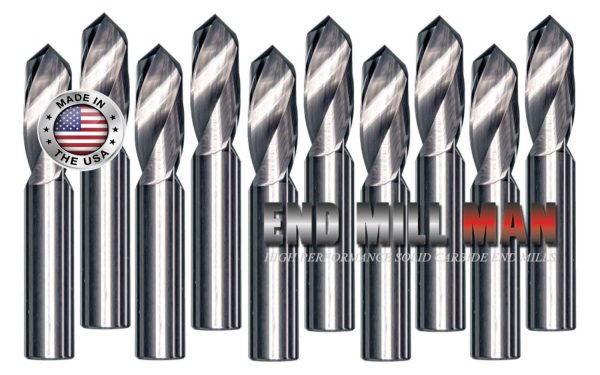 (10 Pack) 19 64  Dia. x 1-9 16  LOF x  2-3 4  OAL Carbide Drill Bits (uncoated) Online now