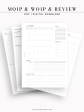 W118 | Monthly+Weekly+Review Total Planner Inserts Template, Monday Start Only Sale