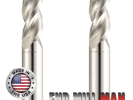 (2 Pack) 5 8  x 1-5 8  x 3-1 2  Aluminum HP Radius Carbide End Mills Hot on Sale