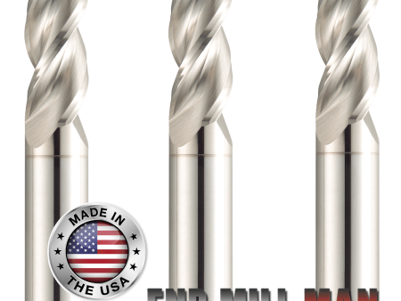 (3 Pack) 1 2  x 5 8  x 3  Aluminum HP Radius Carbide End Mills Cheap