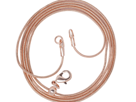 Rose Gold Adjustable Snake Chain, 24 Inch Fashion