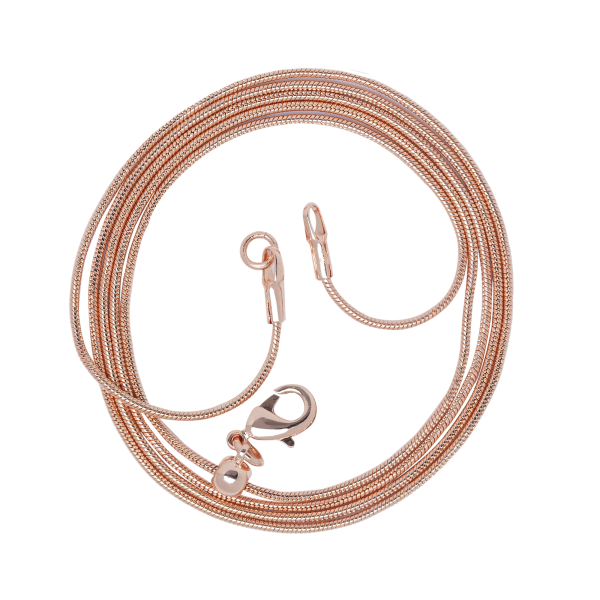 Rose Gold Adjustable Snake Chain, 24 Inch Fashion