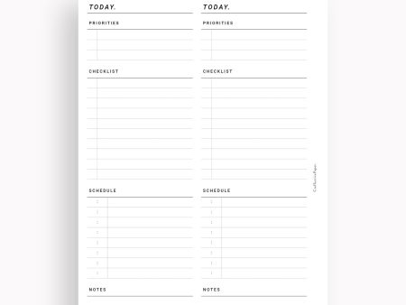 D101 | 2 Days on a Page, Daily Planner Online Hot Sale