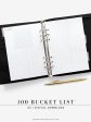 T102 | 100 Bucket List & Dream Log Template For Sale