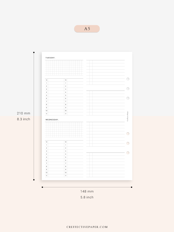 W117 | WO4P, Weekly 24-hour Schedule, To-do List Planner Template Cheap