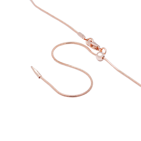 Rose Gold Adjustable Snake Chain, 24 Inch Fashion