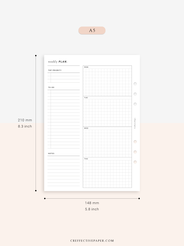 W128 | Weekly Planner, WO2P Fashion