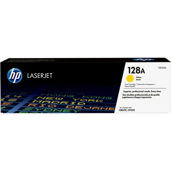 HP 128A Original LaserJet Toner Cartridge - Yellow CE322A Fashion