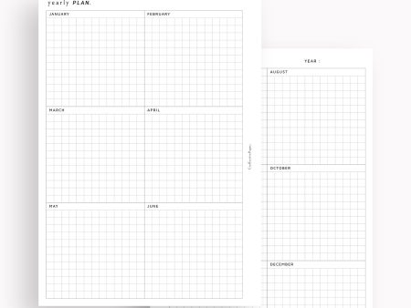 Y105 | Year on 2 Pages, Grid Layout Online now