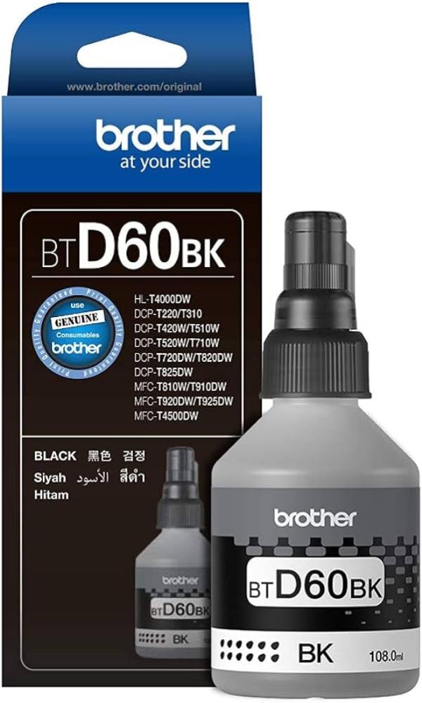 BROTHER INK D60-BLACK Fashion