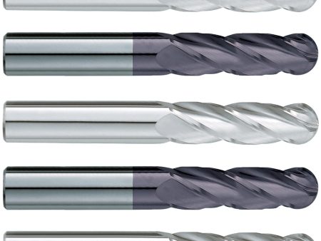 (5 Pack) 3 16  x 1-1 8  x 3  Extra Long Ballnose Carbide End Mill Online Sale