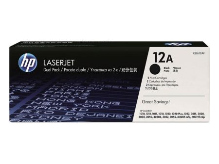 HP 12A Original LaserJet Toner Cartridges - 2-pack Black Q2612AF Hot on Sale