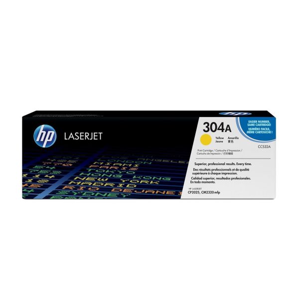 HP 304A Original LaserJet Toner Cartridge - Yellow CC532A on Sale