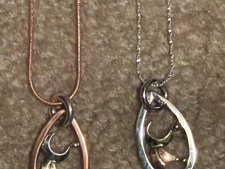 Sterling Moon by HPSilver - Sterling Silver and Copper Hand Crafted Artisan Pendant - 2163 Supply