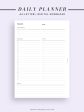 D107 | Printable Daily Schedule Planner Inserts Template Online