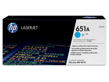 HP 651A Original LaserJet Toner Cartridge - Cyan CE341A Fashion