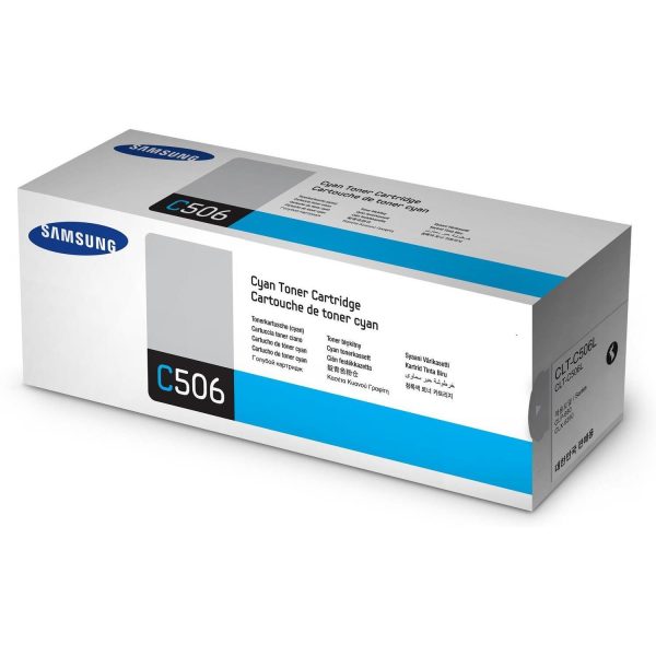 Samsung CLT-C506L Cyan High Yield Original Toner Cartridge SU040A Hot on Sale