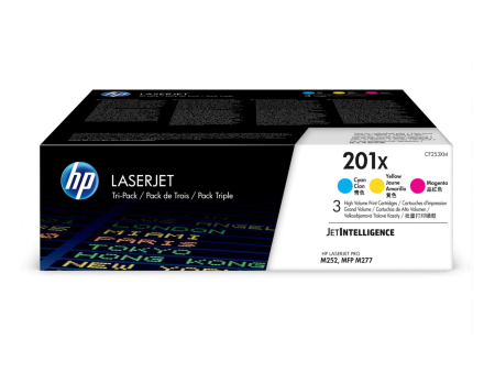 HP 201X 3-pack High Yield Cyan Magenta Yellow Original LaserJet Toner Cartridges CF253XM Online Hot Sale