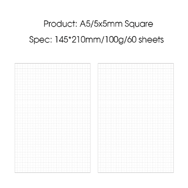 RINGNOTE A5 Squared Refills - 60 Sheets on Sale