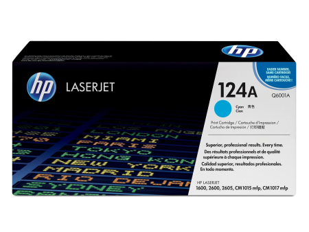 HP 124A Original LaserJet Toner Cartridge - Cyan Q6001A For Sale