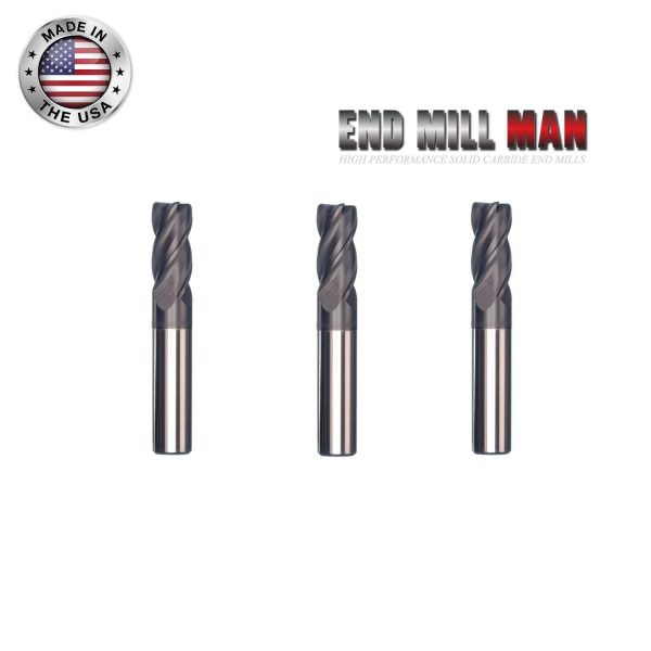 (3 Pack) 1 2  x 2  x 4  Long Variable Helix High Performance Carbide End Mill Online Hot Sale