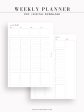 W111 | Weekly Schedule Planner Printable Inserts Template Online Sale