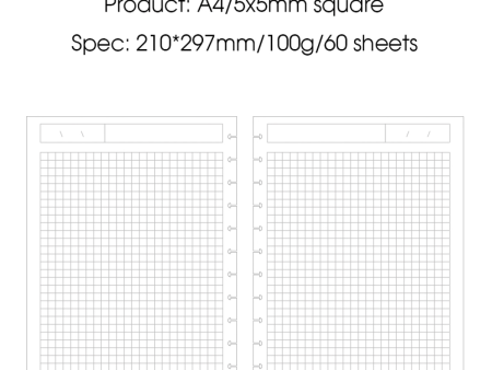 RINGNOTE A4 Squared Refills - 60 Sheets Online now