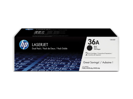 HP 36A Original LaserJet Toner Cartridge - 2-pack Black CB436AD Sale