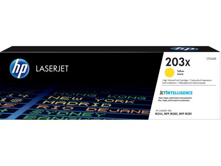 HP 203X High Yield Original LaserJet Toner Cartridge - Yellow CF542X For Sale