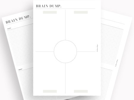 N122-1 | Brain Dump Template, Thought Organizer Supply