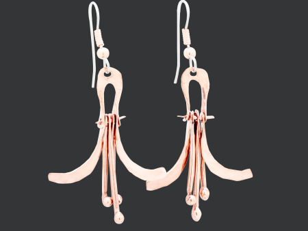 Copper Earrings by HPSilver - Copper Dangle Earrings - 0009 For Discount