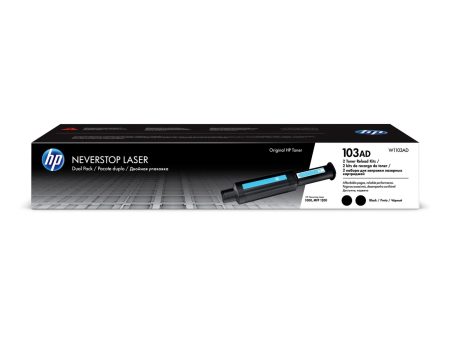 HP 103AD Dual Pack Black Neverstop Laser Original Toner Reload Kit W1103AD Sale