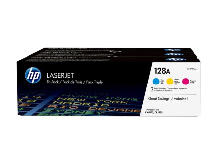 HP 128A Original LaserJet Toner Cartridges - Tri-Colour Cyan Magenta Yellow CF371AM Cheap