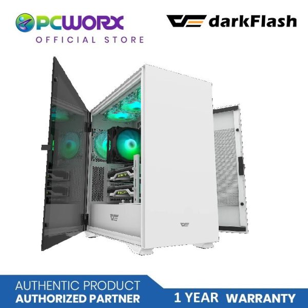 SALE!!! Darkflash DLX22 ATX Gaming Case  White Computer Case | Darkflash Casing | REFURBISH : Damage box Sale