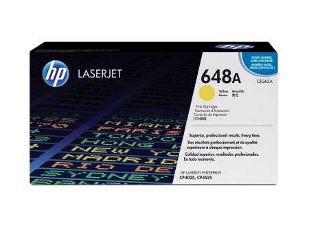 HP 648A Original LaserJet Toner Cartridge - Yellow CE262A on Sale