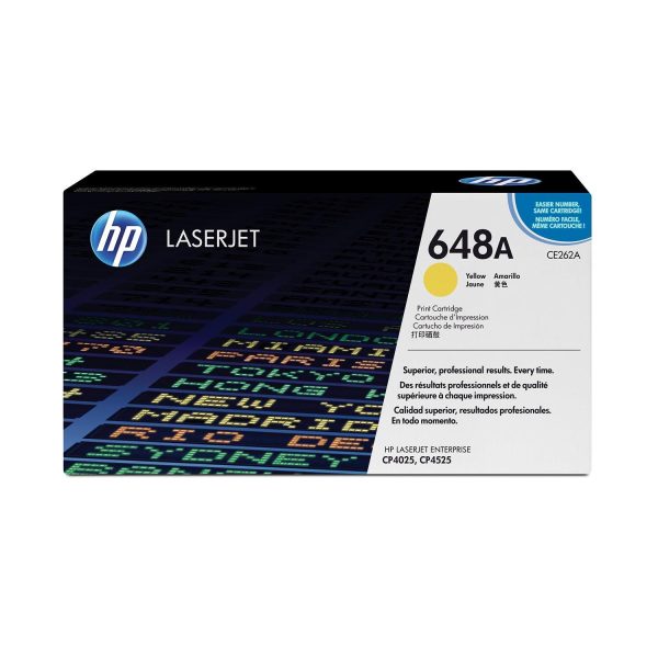 HP 648A Original LaserJet Toner Cartridge - Yellow CE262A on Sale