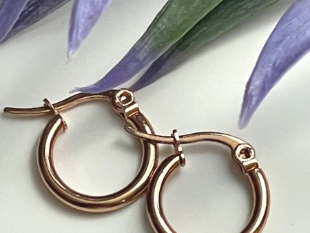 Rose Gold Hoops by HPSilver - Rose Gold Hoop Earrings - 4021 Hot on Sale