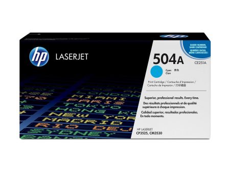 HP 504A Original LaserJet Toner Cartridge - Cyan CE251A Online Hot Sale