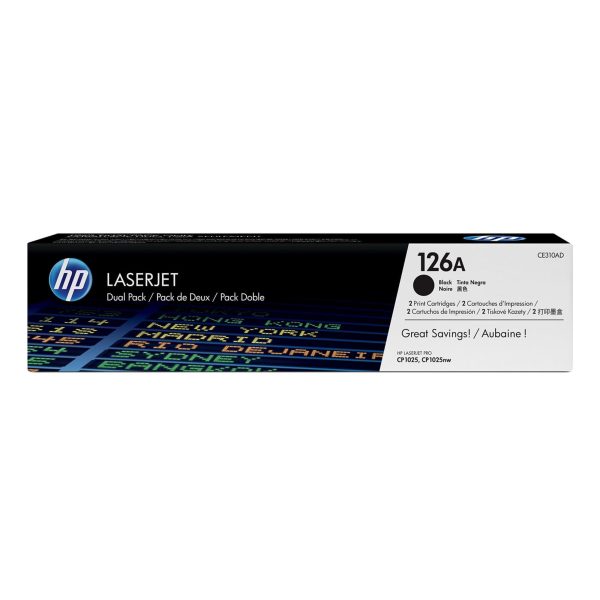 HP 126A Original LaserJet Toner Cartridges - 2-pack Black CE310AD Sale