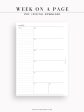 W107 | Week on a Page, Weekly Planner Printable Inserts, Monday Start Online now