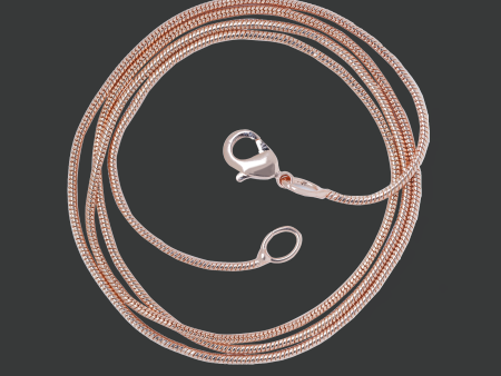 Polished Rose Gold Snake Chain - 18, 20, or 24 Inch Sale